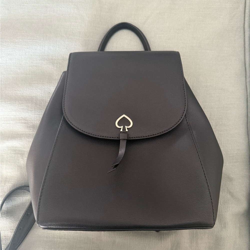 black kate spade leather backpack
